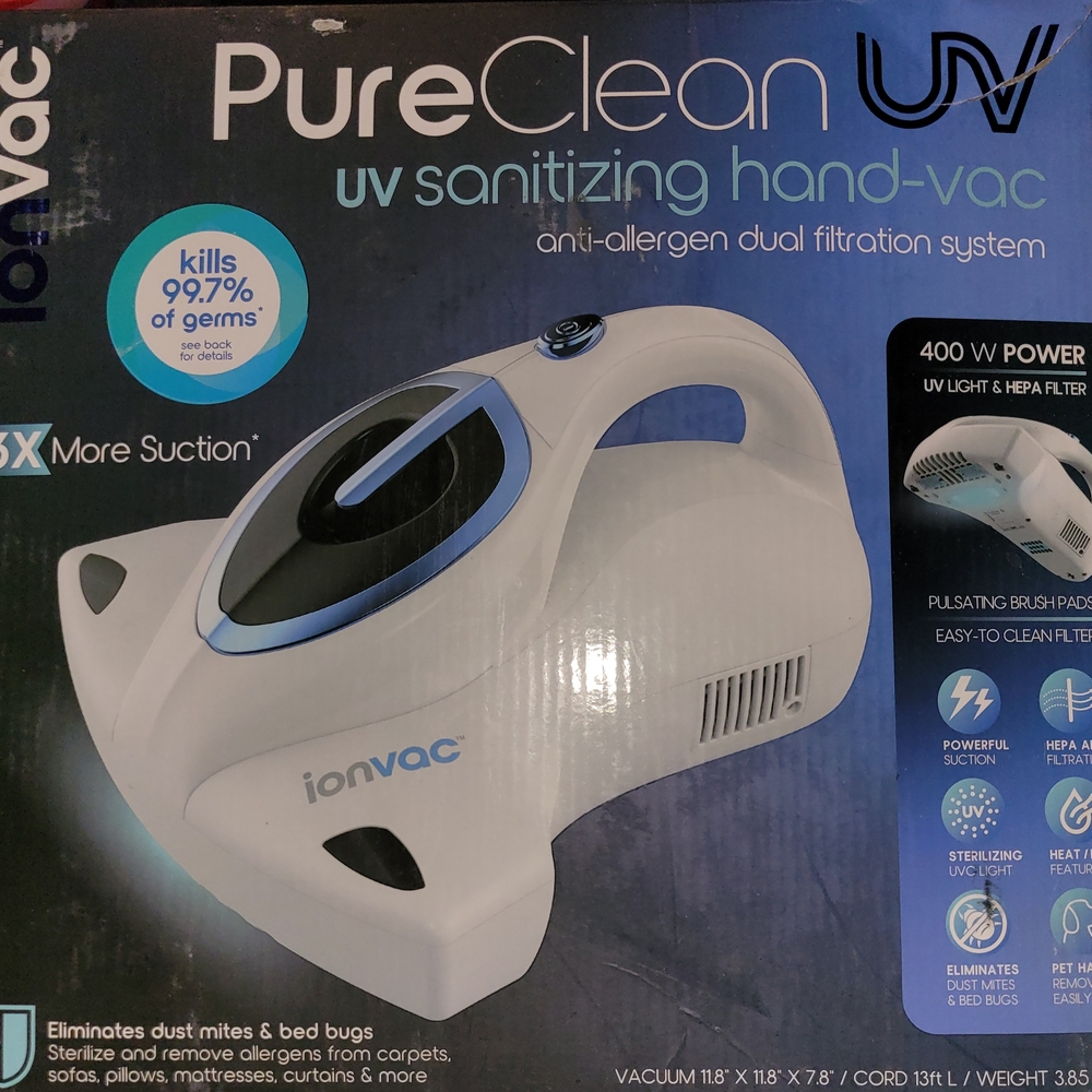 IonVac PureClean UV Sanitizing Hand-Vac